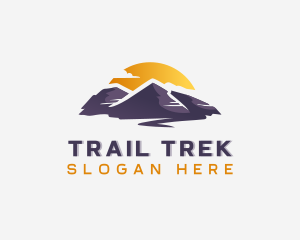 Hiker - Peak Mountain Adventure logo design