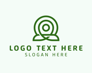 Locator - Eco Location Pin logo design