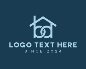 Leasing - House Real Estate logo design