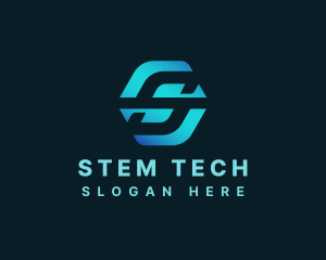 Startup Tech Letter S logo design