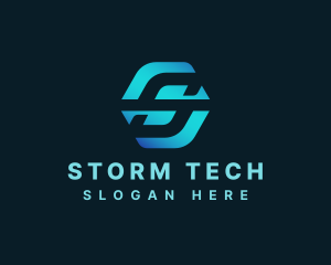 Startup Tech Letter S logo design