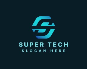 Startup Tech Letter S logo design