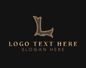 Salon - Vintage Styling Salon Letter L logo design