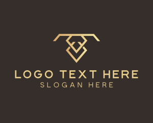 Letter T - Diamond Jewelry Letter T logo design