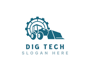 Dig - Backhoe Industrial Construction logo design