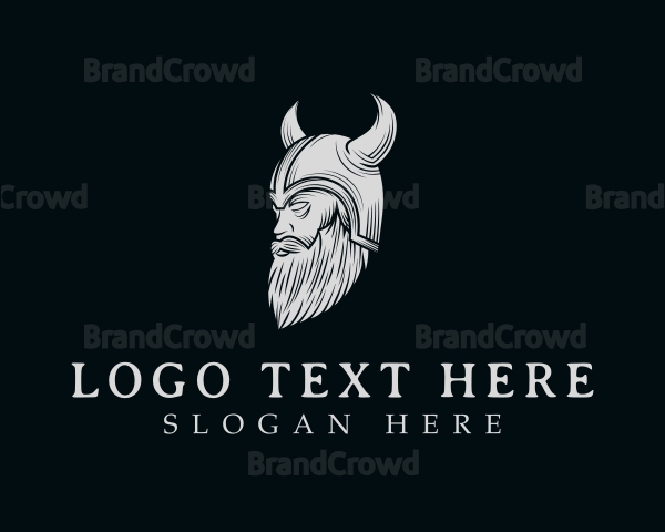 Viking Helmet Man Logo