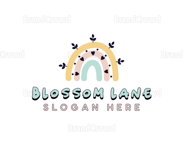 Kindergarten Rainbow Boho Logo