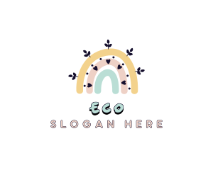 Kindergarten Rainbow Boho Logo