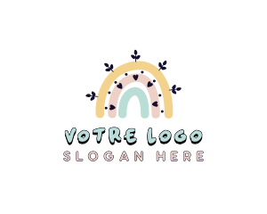 Kindergarten Rainbow Boho Logo