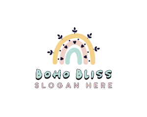 Kindergarten Rainbow Boho logo design