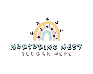 Maternal - Kindergarten Rainbow Boho logo design