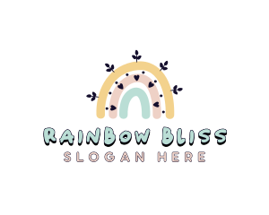 Kindergarten Rainbow Boho logo design