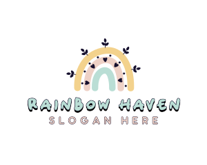 Kindergarten Rainbow Boho logo design