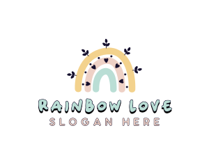 Kindergarten Rainbow Boho logo design