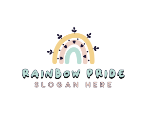 Kindergarten Rainbow Boho logo design