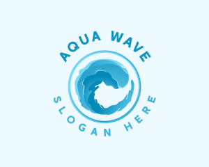 Water Wave Splash logo design