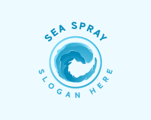 Water Wave Splash logo design