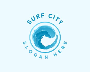 Water Wave Splash logo design