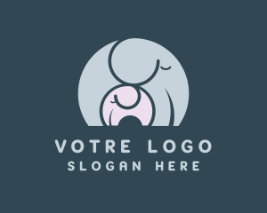 Midwife - Elephant Youngster Daycare logo design