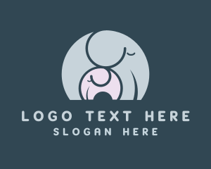 Neonatal - Elephant Youngster Daycare logo design