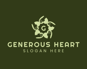 Hand Heart Charity Foundation logo design