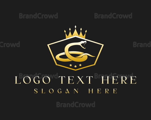 Luxury Snake Crown Logo