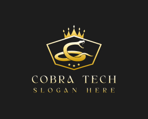 Luxury Snake Crown logo design