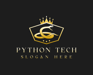 Luxury Snake Crown logo design