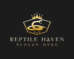 Luxury Snake Crown logo design