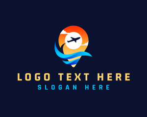 Flight - Travel Agency Pin logo design