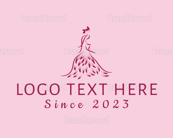 Feather Fashion Gown Logo