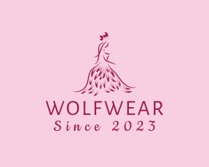 Ornament - Feather Fashion Gown logo design