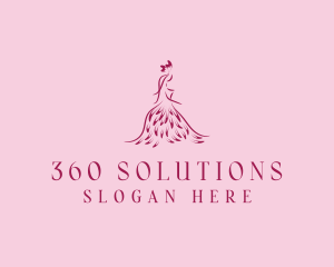 Feather Fashion Gown logo design