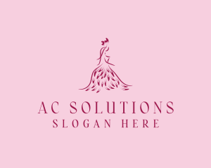 Feather Fashion Gown logo design