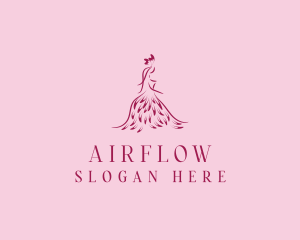 Feather Fashion Gown logo design