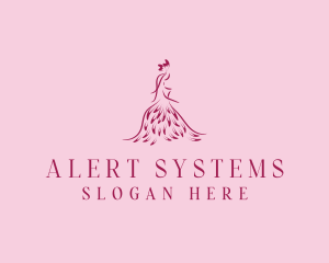 Feather Fashion Gown logo design