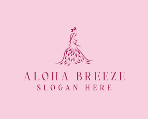 Feather Fashion Gown logo design