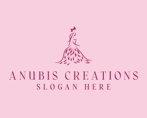 Feather Fashion Gown logo design