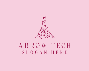 Feather Fashion Gown logo design