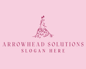 Feather Fashion Gown logo design