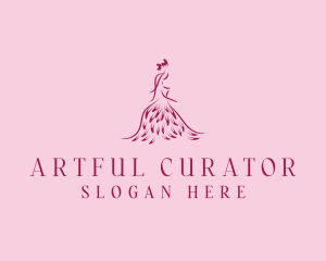 Feather Fashion Gown logo design