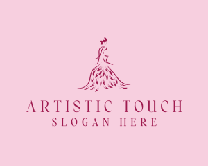 Feather Fashion Gown logo design