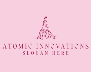 Feather Fashion Gown logo design