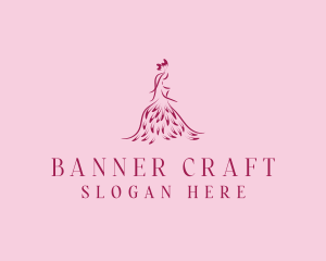 Feather Fashion Gown logo design