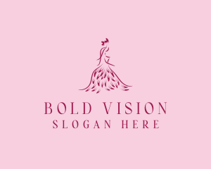 Feather Fashion Gown logo design