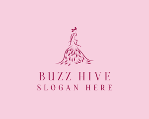 Feather Fashion Gown logo design