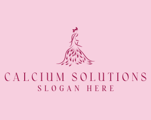 Feather Fashion Gown logo design