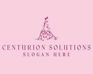 Feather Fashion Gown logo design