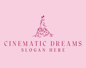 Feather Fashion Gown logo design