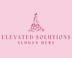 Feather Fashion Gown logo design